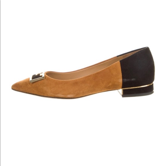 Tory Burch Gigi Pointed Toe Color-Block Flats - Picture 3 of 4